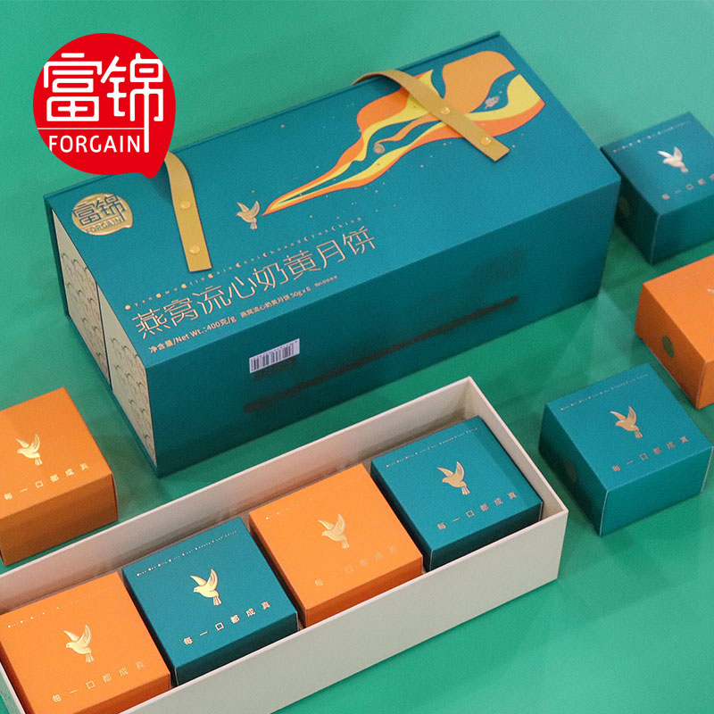 K款富錦燕窩流心奶黃月餅（綠）400g